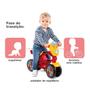 Imagem de Totokross Motoca Bicicleta Infantil de Equilíbrio Cardoso Toys Velotrol Vermelho 4 Rodas