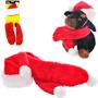 Imagem de Touca com cachecol de papai noel para cachorro