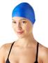Imagem de Touca de Natação de Silicone Amazon Basics - Azul