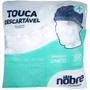 Imagem de Touca Descartável TNT sanfonada 100 unidades Elástico Duplo de procedimento - Branca