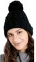 Imagem de Touca Feminina Forrada de Pelinho de Pelúcia Pompom Gorro  Toca de Inverno