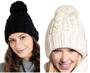 Imagem de Touca Feminina Forrada de Pelinho de Pelúcia Pompom Gorro  Toca de Inverno