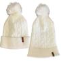Imagem de Touca Gorro Bariloche com Pompom Bege Claro Off White Conquista