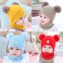 Imagem de Touca Gorro Com Cachecol Bebê Cores