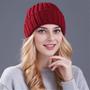 Imagem de Touca Gorro de Inverno ElaShopp Malha Grossa de Lã para Mulheres