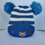 Imagem de Touca Gorro Forrada Infantil Bebe Com Pompom Urso Quentinha