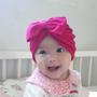 Imagem de Touca Gorro Turbante Com Laço Infantil Bebê Menina Recém Nascida a 06 Meses