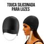 Imagem de Touca silicone para luzes mechas profissional preta Dompel