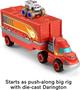 Imagem de Toy Car Race Track Launch & Stunts Hauler Playset Fisher-Price Blaze e The Monster Machines para crianças a partir de 3 anos