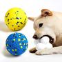 Imagem de Toy Dog Chew Toy Kimee Atom Teething Tennis Ball 3,9", pacote com 3