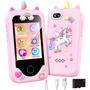 Imagem de Toy Phone ASIUR Unicorns Pretend Play com jogos para crianças de 3 a 8 anos