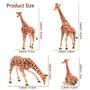 Imagem de TOYMANY 4PCS Estatuetas realistas de girafa com filhote de girafa, 2-7" Plástico Safari Animals Figures Family Playset Inclui Bebê, Brinquedo Educacional Toppers Presente de Aniversário de Natal para crianças crianças