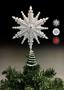 Imagem de Tradições de Natal 8 polegadas Iridescente Branco Filigrana Brilhante Natal Estrela Árvore Topper Estrela / Home Decoração Enfeites (Iridescente Branco)