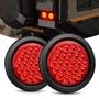 Imagem de Trailer Tail Light Nilight 4 polegadas, redondo, 24 LED, vermelho, 2 unidades, 12 V