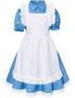 Imagem de Traje de Cosplay Irtysh Girl - Vestido Azul e Avental Branco para Halloween