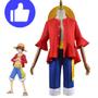 Imagem de Traje de Cosplay Monkey D. Luffy - Vermelho - para Crianças, Homens e Mulheres