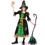 Imagem de Traje de Halloween Spooktacular Creations Green Witch Girl