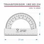 Imagem de Transferidor 180 20Cm Acrílico Transp Desenho Técnico Fenix