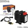 Imagem de Transformador 2000va 110 Para 220 E 220 Para 110 Bivolt Kf Slim