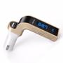 Imagem de Transmissor Fm Veicular Bluetooth Usb Com Display Dourado