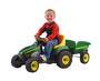 Imagem de Trator a pedais Peg Perego John Deere Farm com trailer verde