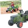 Imagem de Trator Eletrico Infantil Biemme Fendt 6V 35kg Verde Buzina