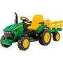 Imagem de Trator Eletrico Infantil Pég-pérego John Deere Ground Force 12v Verde e Amarelo