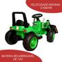 Imagem de Trator Escavadeira Infantil 12V Verde IMPORTWAY