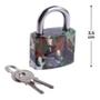 Imagem de Trava de segurança tsa mini cadeado pequeno colorido 2 chaves bagagem mala armário e bolsas