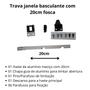 Imagem de Trava Janela Basculante Alumínio Fosca 20cm - Reforçada