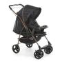 Imagem de Travel System Galzerano Carrinho de Bebê Milano Reversível Ii com Bebê Conforto Grid Preto Cobre