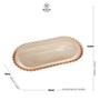 Imagem de Travessa de Cristal Oval Pearl Bolinha Ambar 24 x 12 x 2cm