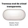 Imagem de Travessa De Cristal Pearl 24x12x2cm 28386 Wolff Oval Pequena