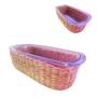 Imagem de Travessa e Assadeira Refratárias 1,800ML 27x14x7,5cm com Suporte de Rattan