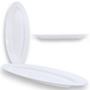 Imagem de Travessa Prato Oval 60 Cm para Buffet Restaurante Cozinha Melamina Premium Profissional Branca Rasa Bestfer