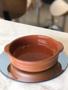 Imagem de Travessa redonda em ceramica L20xP18xA4,5cm cor marrom
