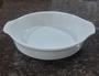 Imagem de Travessa Refratária Redonda com alças - Porcelana Off White - (AxL) 4CM x 18CM