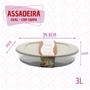 Imagem de Travessa Refratária Vidro Oval Com Tampa Silicone 3L Doces