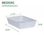 Imagem de Travessa Retangular Com Friso Le Chef  27,5x19x6 cm Branca/Creme