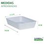 Imagem de Travessa Retangular P/ Saladas Com Friso Le Chef Cor Branco 27x19x6cm