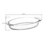 Imagem de Travessa / tigela de vidro oval de vidro com alça para alimentos de cozinha