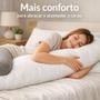 Travesseiro de Corpo 40cm x 1,30m Soft Touch Branco - Arte & Cazza Imagem de Travesseiro de Corpo 40cm x 1,30m Soft Touch Branco