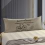 Imagem de Travesseiro De Corpo Body Pillow 40x130cm Suede Bege Vintage French