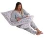 Imagem de Travesseiro de Corpo Gestante Grávida Almofada + Capa Fronha Retirável Confortável Nuvem Rosa