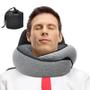 Imagem de Travesseiro de Pescoço U de Espuma Viscoelástica - Suporte Cervical para Viagem e Sono