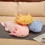 Imagem de Travesseiro Pelúcia Axolotl Kawaii 45cm - Brinquedo de Pelúcia Colorido