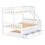 Imagem de Treliche com Cama Casal Prime com Gavetas Madeira Maciça Branco Housin