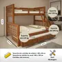 Imagem de Treliche Com Gavetas Cama Casal Solteiro De Madeira Flex Exclusivo Totalità 
