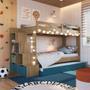 Imagem de Treliche Infantil 232cm x 143cm Escada 5 Nichos e 2 Gavetas