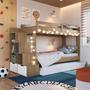 Imagem de Treliche Infantil com Cama Auxiliar Escada Nichos e Gavetas Laterais